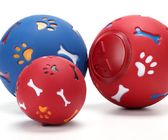 Bola do esforço do cão cor azul/vermelha, bola do petisco do cão Chewable para animais de estimação de formação fornecedor