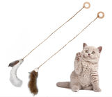 Brinquedos interativos engraçados do gato com as microplaquetas de aço inoxidável do plástico de Rod PP fornecedor