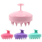 Plástico da escova da massagem do escalpe do cabelo/material duráveis do silicone para o chuveiro do animal de estimação fornecedor