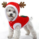 O animal de estimação do Natal veste o material do fiapo do revestimento encapuçado do cão com testes padrões geométricos fornecedor