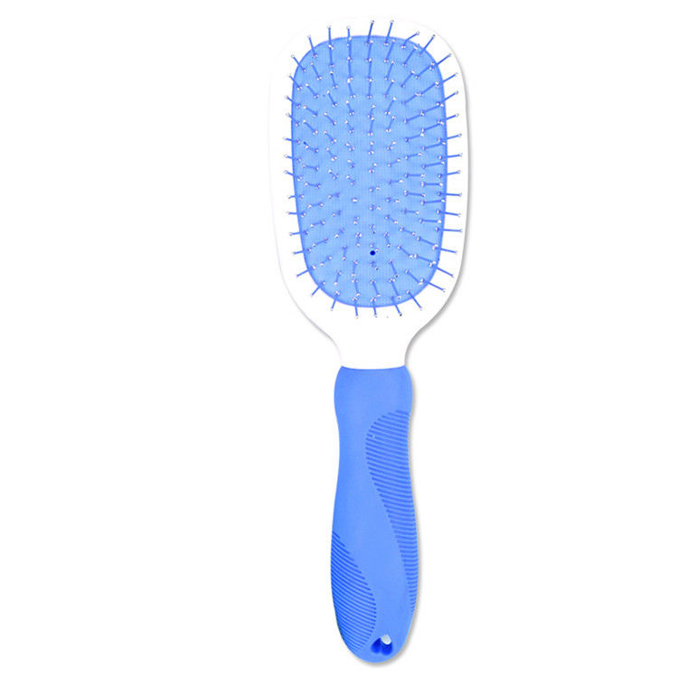 Forma personalizada elegante lateral dobro da escova de cabelo do animal de estimação azul/cor do rosa fornecedor
