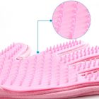 Luva profissional cor-de-rosa da limpeza do banho das luvas da preparação do animal de estimação para o gato/cão fornecedor